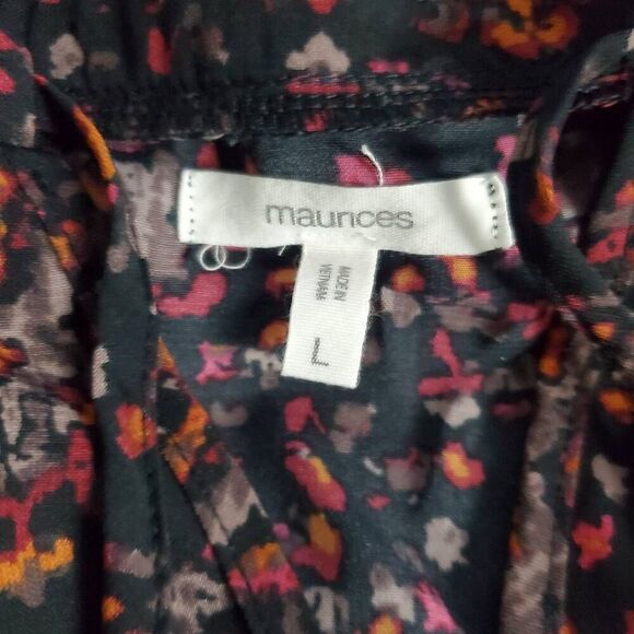 Maurices Women’s Boho Floral Tunic Blouse Long Sleeve Size L - Picture 7 of 9